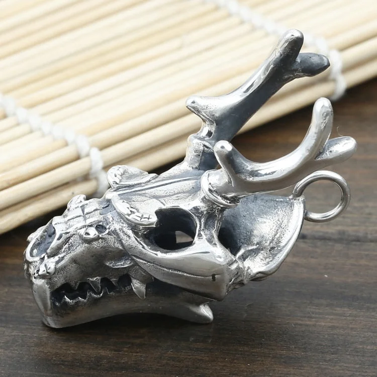 925 Sterling Silver Jewelry Silver Pendant frostwyrm domineering leading retro exaggeration Mens sweater chain pendant