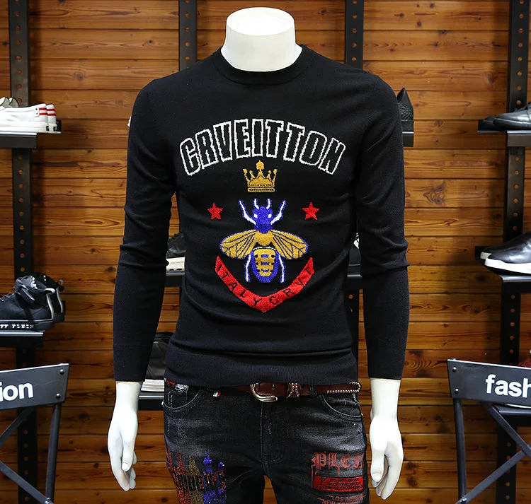 AH09469   Fashion Men's Sweaters 2019 Runway Luxury famous Brand European Design party style Men's Clothing