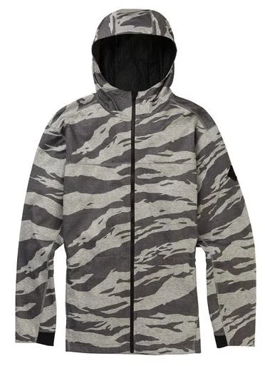 Burton Hoodie PERFORMANCE CROWN BONDED Fz Mens Gray Tiger Rip