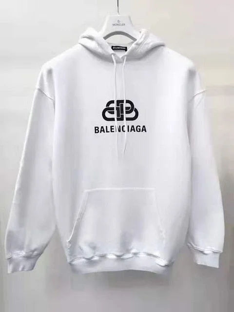 Double B interlocking autumn and winter new letter printing white men and women with the same hooded sweater