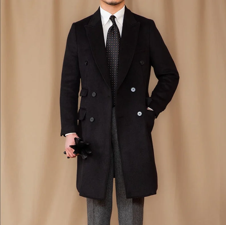 Firenze Wool Blend Double Breasted Polo Coat