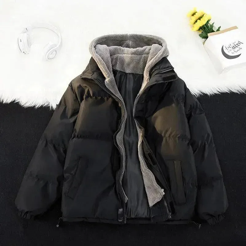 Men New Plus Size Hooded Cotton Coat