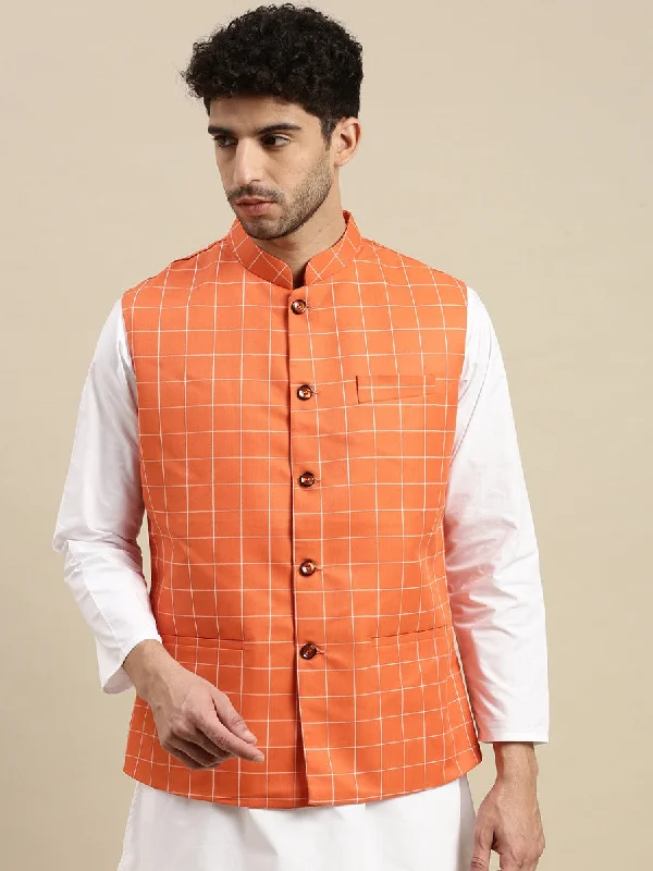 Mens Ethnic Jacket Orange DC2