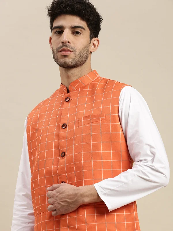 Mens Ethnic Jacket Orange DC2