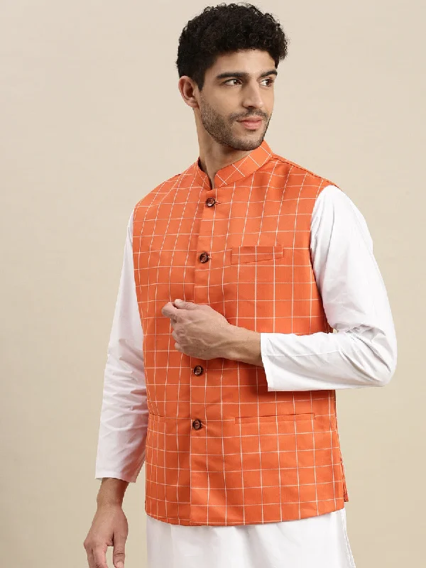 Mens Ethnic Jacket Orange DC2