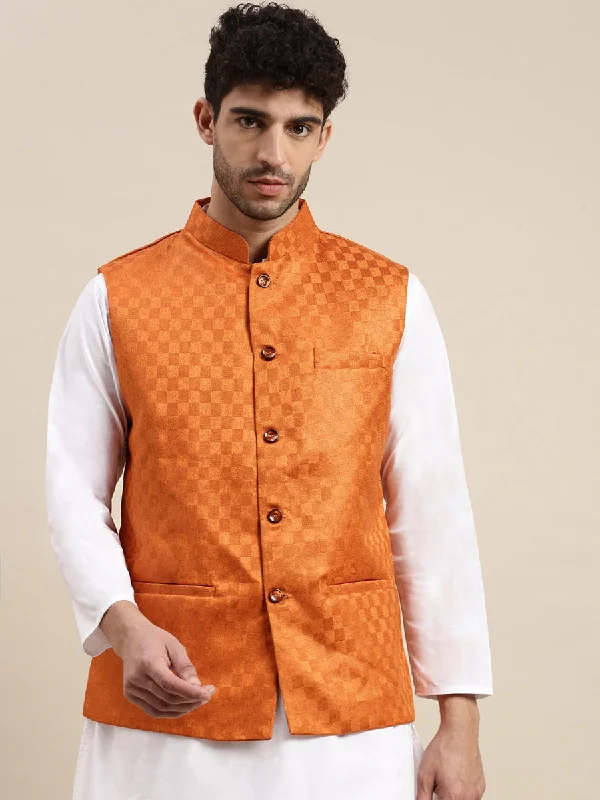 Mens Ethnic Jacket Orange DD7