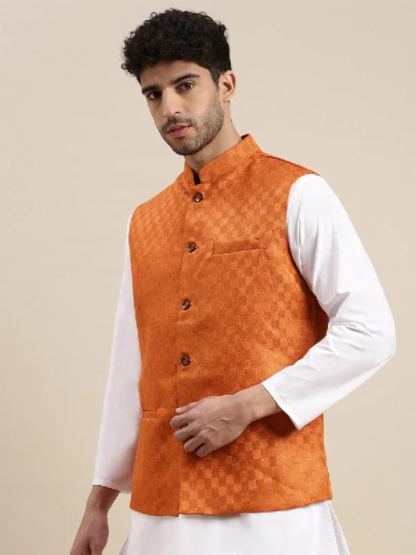 Mens Ethnic Jacket Orange DD7