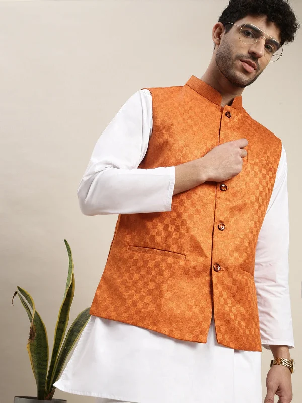 Mens Ethnic Jacket Orange DD7