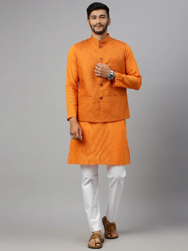 Mens Ethnic Jacket Orange DW20