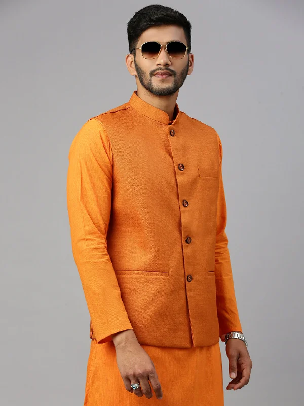 Mens Ethnic Jacket Orange DW20