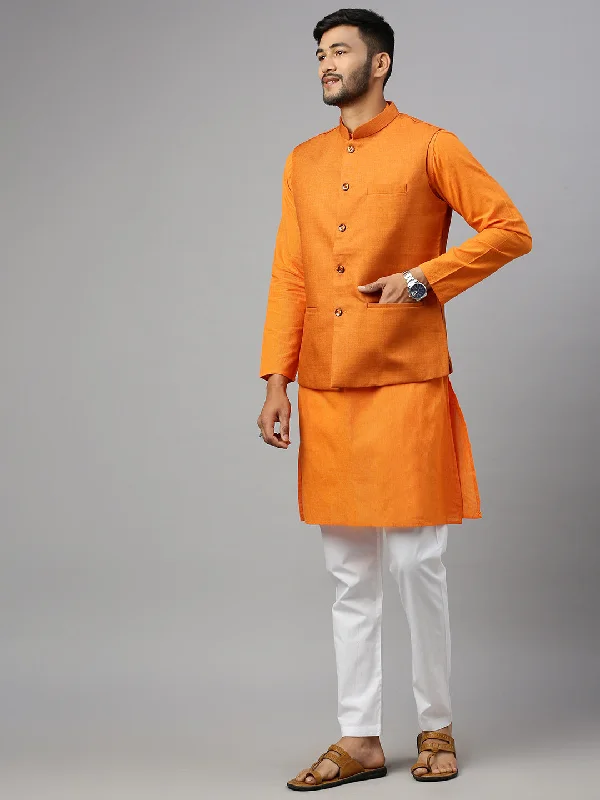 Mens Ethnic Jacket Orange DW20