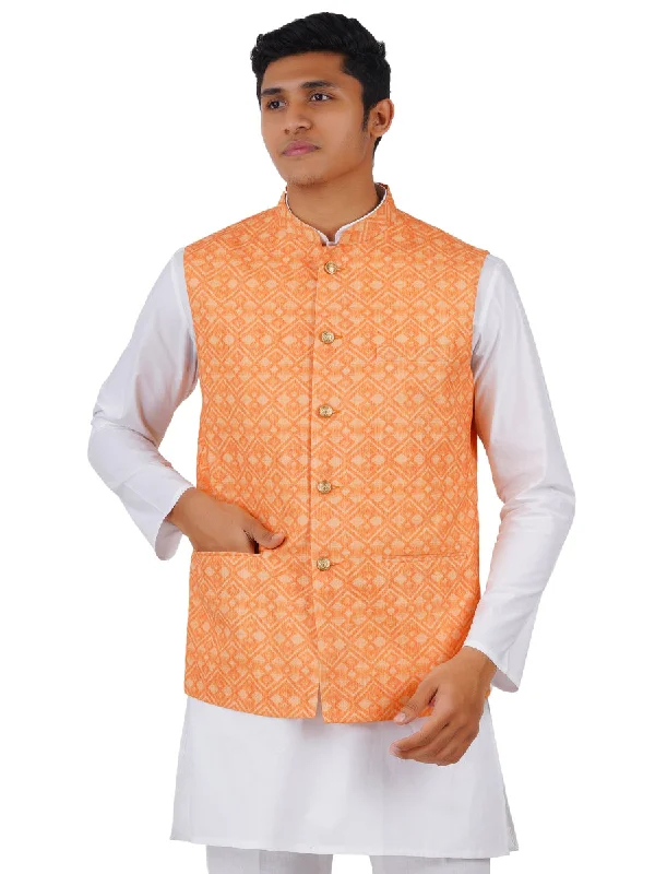 Mens Ethnic Jacket Orange JB8