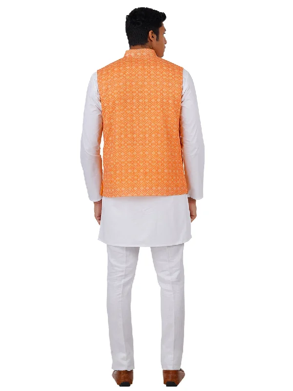 Mens Ethnic Jacket Orange JB8