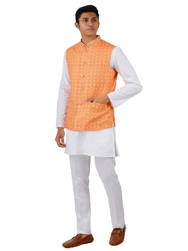 Mens Ethnic Jacket Orange JB8