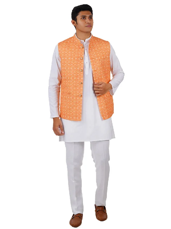 Mens Ethnic Jacket Orange JB8