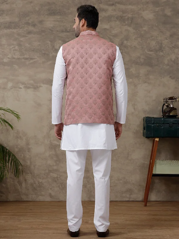 Mens Ethnic Jacket Orangy Pink