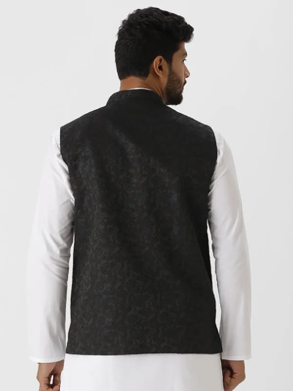 Mens Fancy Ethnic Jacket Black