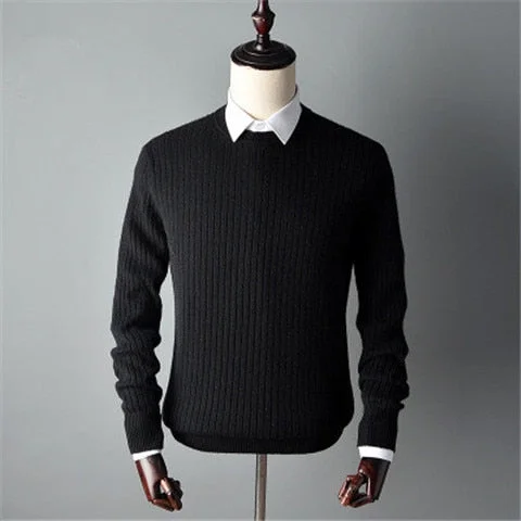 new arrival 100%cashmere o-neck knit men korean style solid H-straight pullover sweater 5color S-2XL