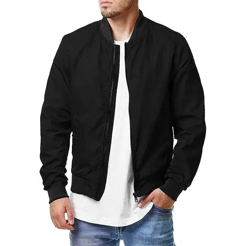 New Men's Pilot Casual Fashion Large Zipper Jacket