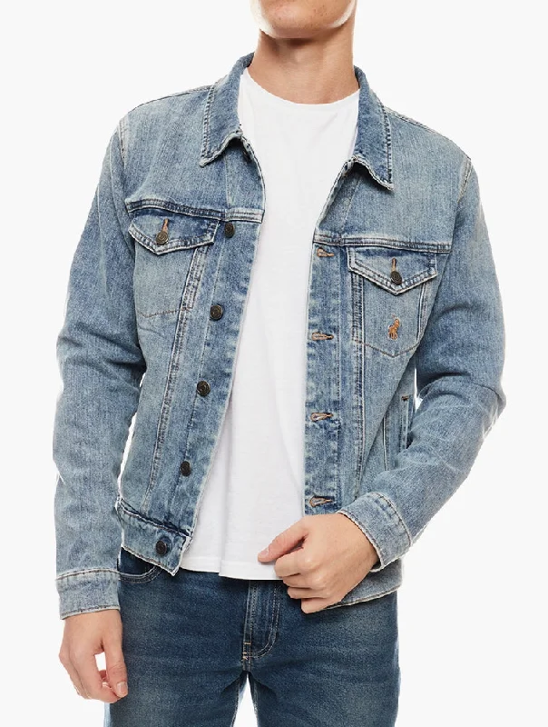 Polo Mens Pjc Ls Denim Jacket Light Wash