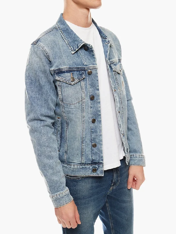 Polo Mens Pjc Ls Denim Jacket Light Wash