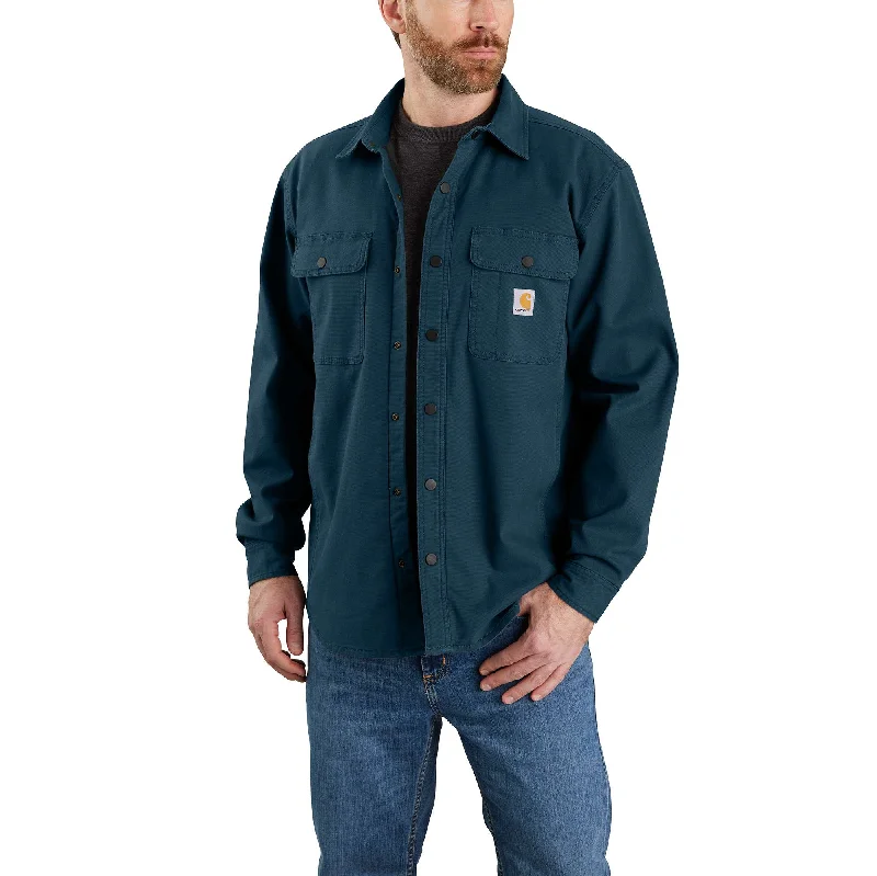 Rugged Flex Relaxed Fit Canvas Fleece-Lined Shirt Jac