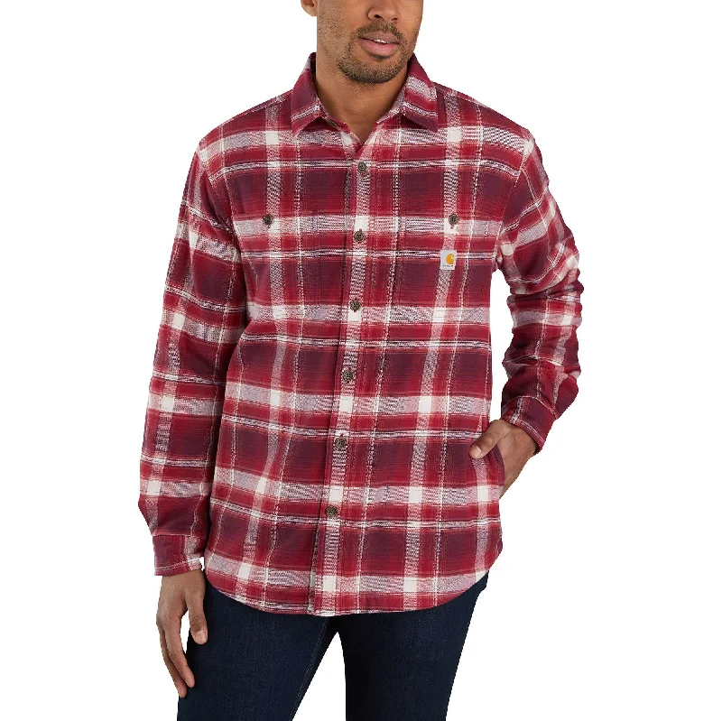 Rugged Flex® Relaxed Fit Midweight Flannel Fleece-Lined Shirt