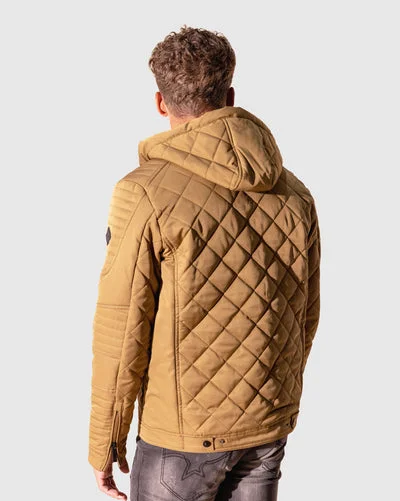 Soviet Svt9008 Mens Diamond Quilted Jacket Caramel