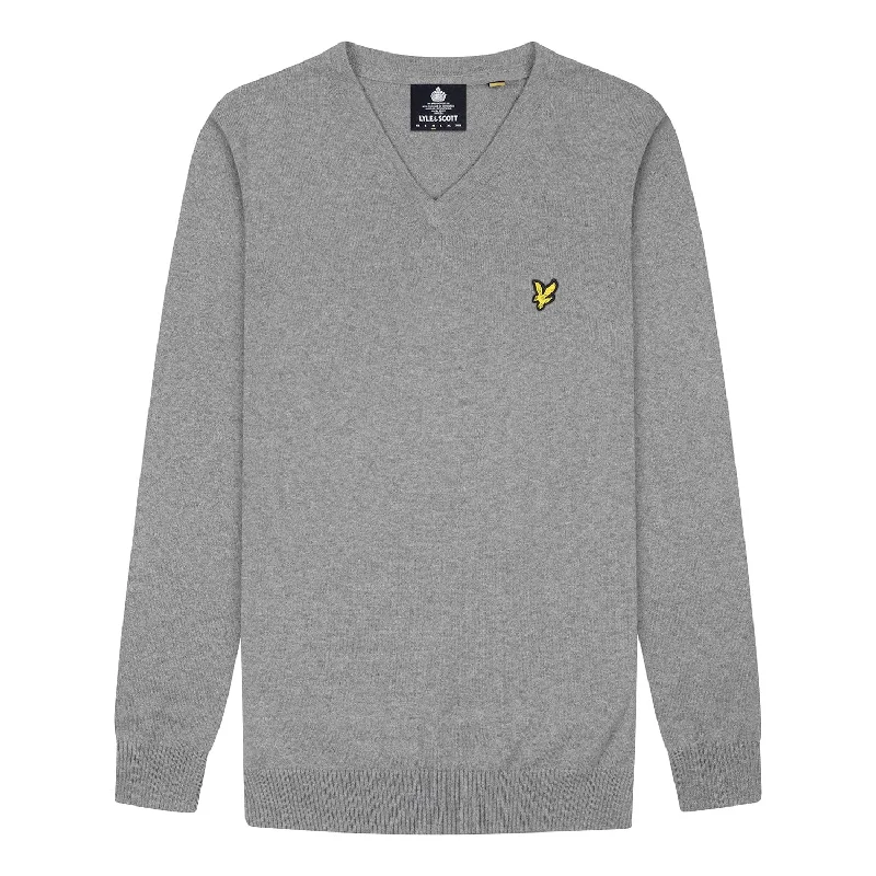 Lyle & Scott Mens Cotton Merino V Neck Jumper