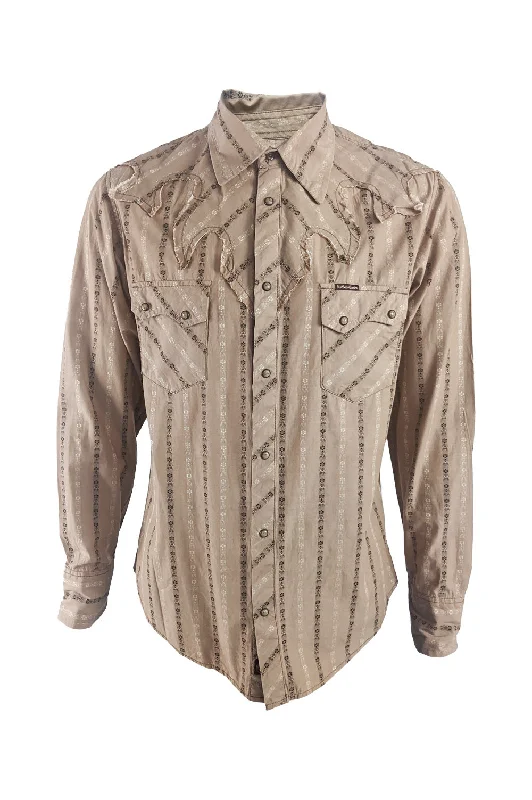 Marlboro Classics Vintage Mens Western Jacquard Shirt, 1980s