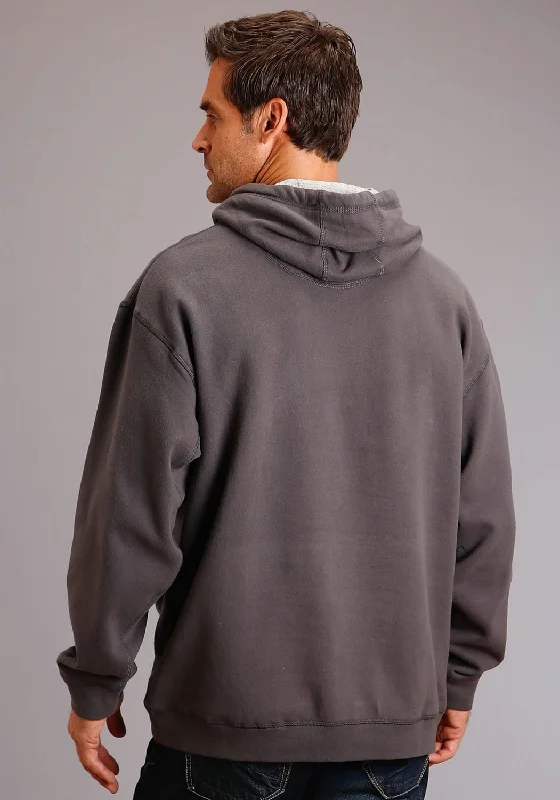 Stetson Mens Dark Grey Cotton Blend Arrow Trademark Hoodie