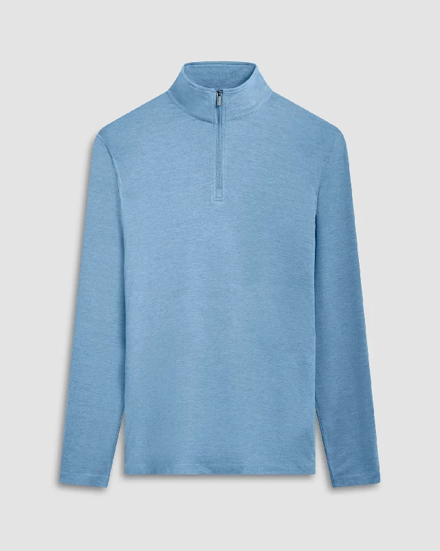 UV30 1/4 ZIP KNIT PULLOVER - AIR BLUE