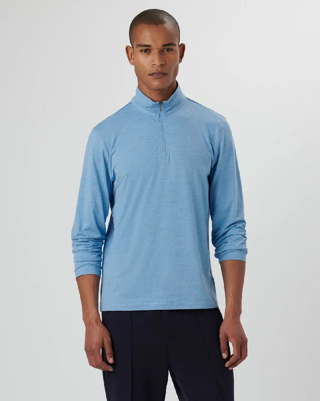 UV30 1/4 ZIP KNIT PULLOVER - AIR BLUE