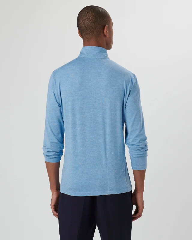 UV30 1/4 ZIP KNIT PULLOVER - AIR BLUE