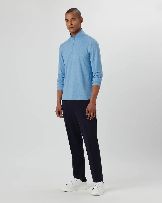 UV30 1/4 ZIP KNIT PULLOVER - AIR BLUE