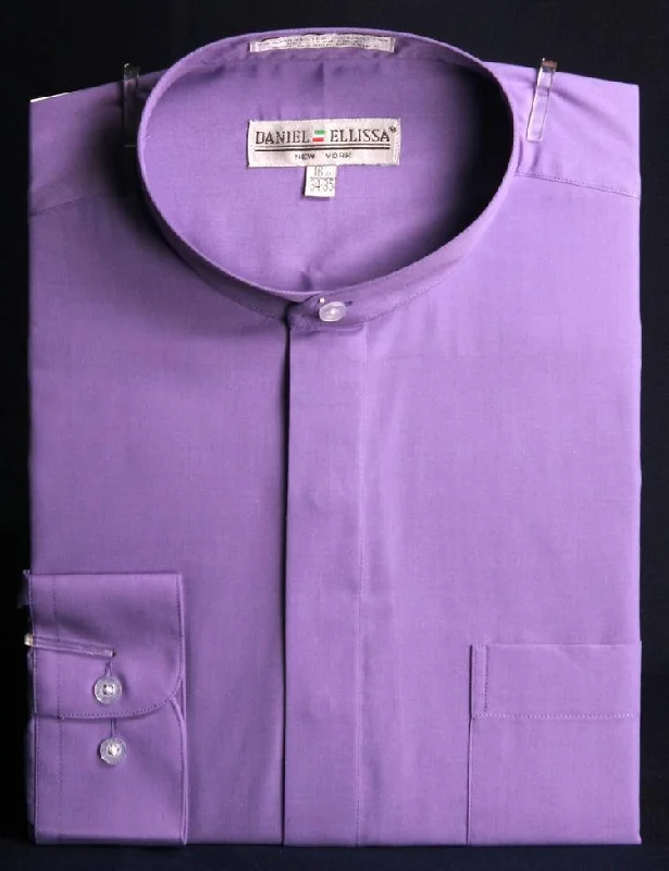 Banded Collar Dress Shirt, Lavender