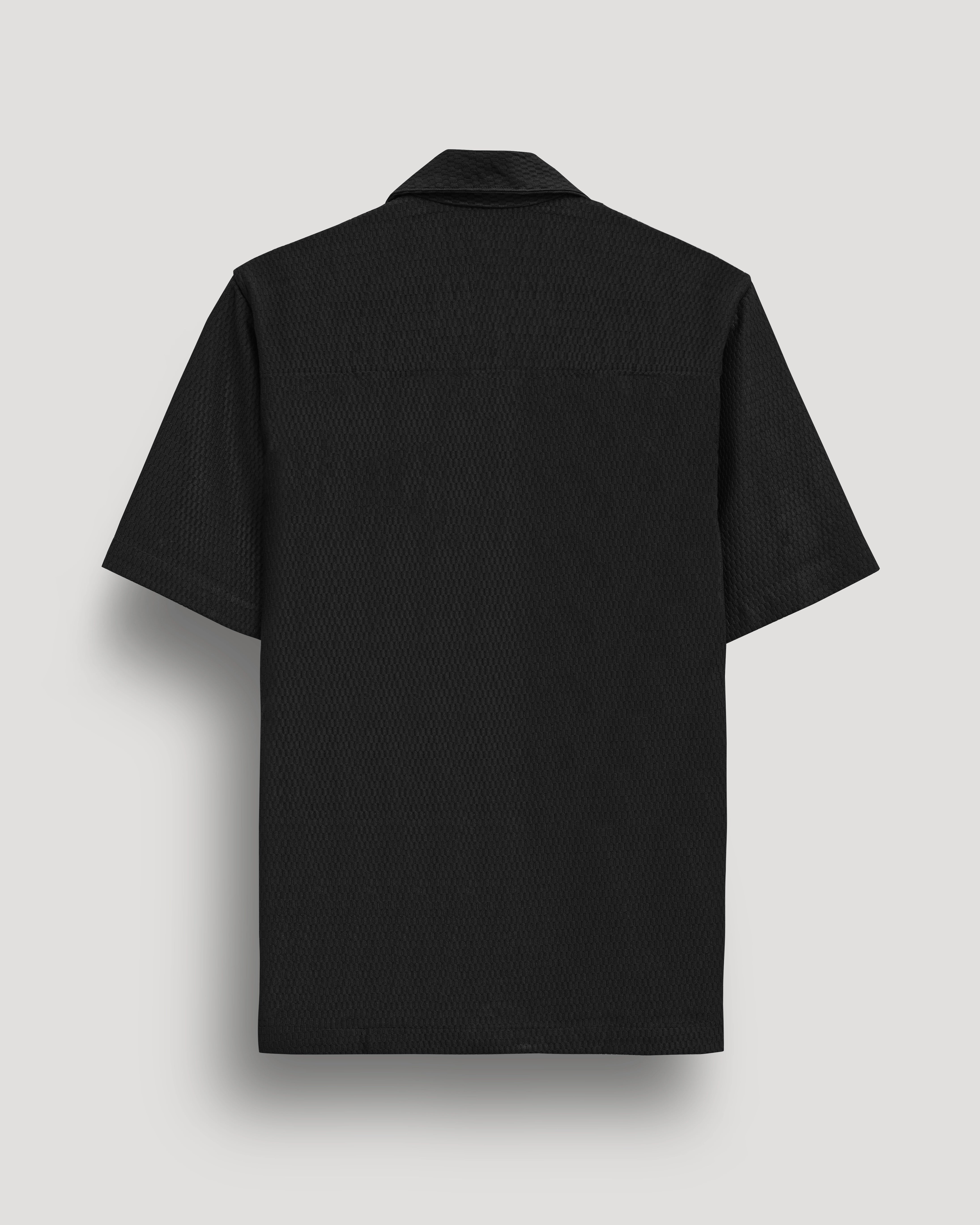 Black double pocket half sleeve shirt