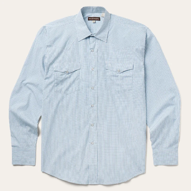 Two Stripe Check Western Shirt