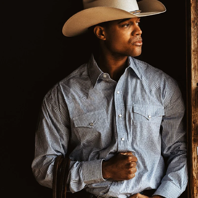 Two Stripe Check Western Shirt