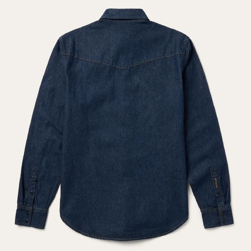 Boot Stitch Raw Denim Shirt