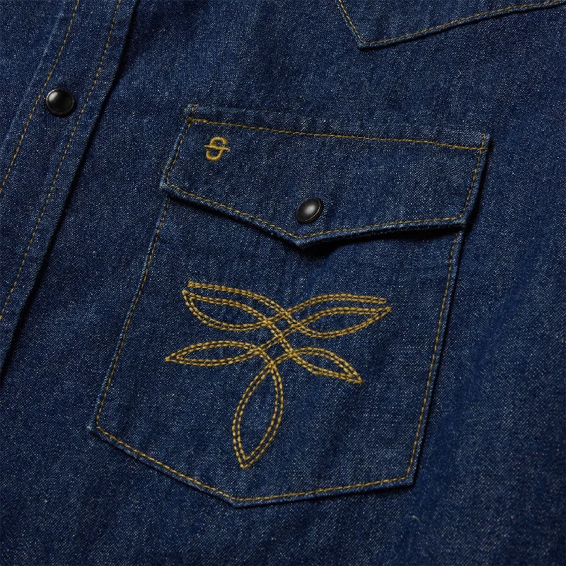 Boot Stitch Raw Denim Shirt