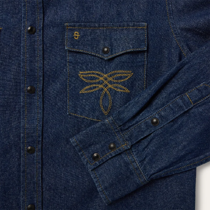 Boot Stitch Raw Denim Shirt