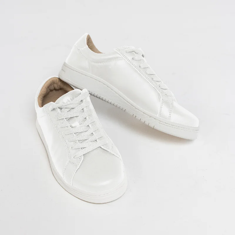 Men's White Leather Dress Sneaker