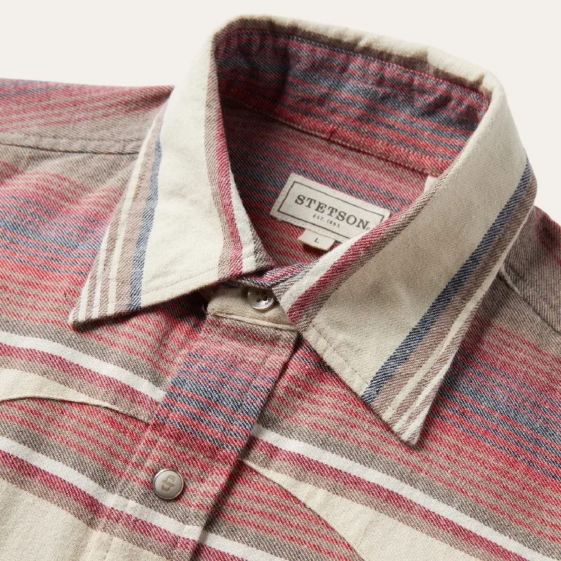 Brushed Twill Striped Shirt