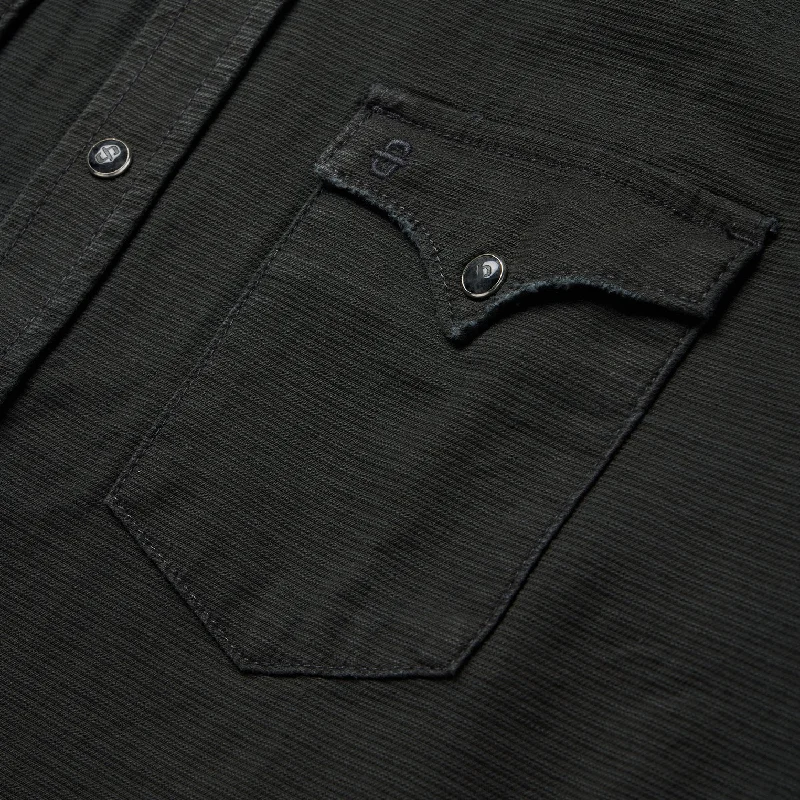 Charcoal Corded Denim Shirt