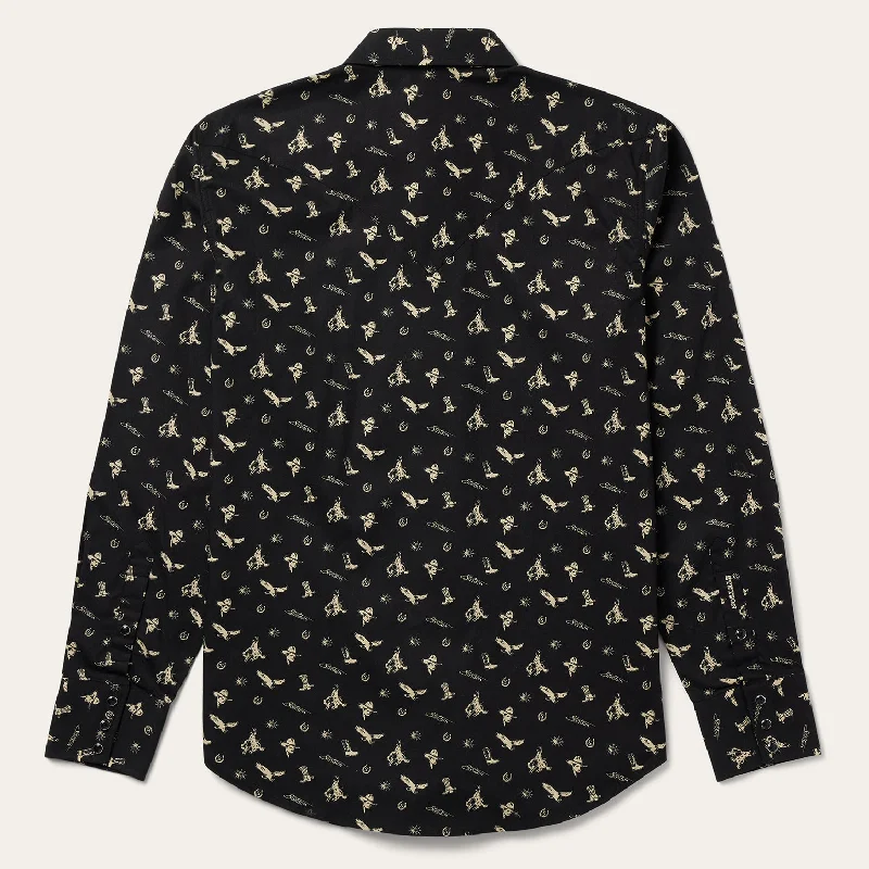 Conversation Print Western Shirt