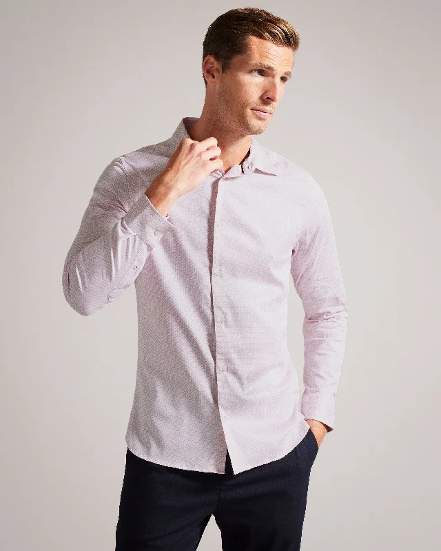 Faenza Long Sleeve Geometric Shirt Pink