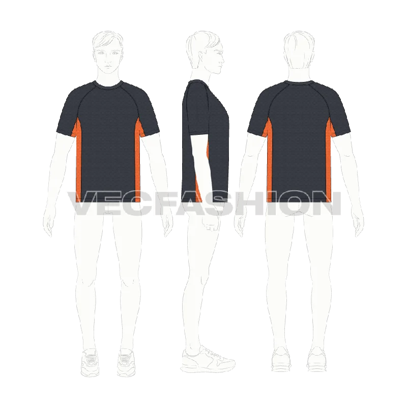 Mens Fitness Sport Shirt Vector Template