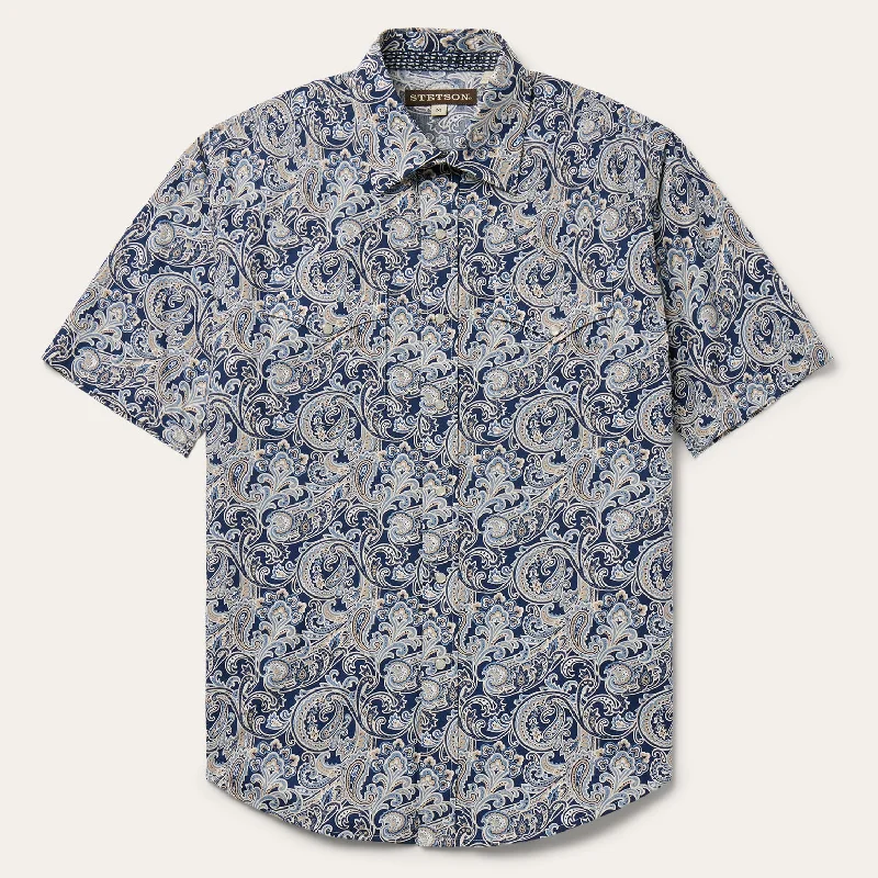 Greenspring Paisley Short Sleeve Western Shirt