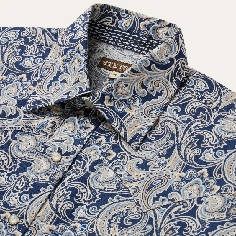 Greenspring Paisley Short Sleeve Western Shirt